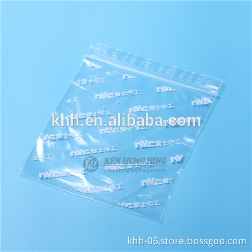 clear polythene resealable bags